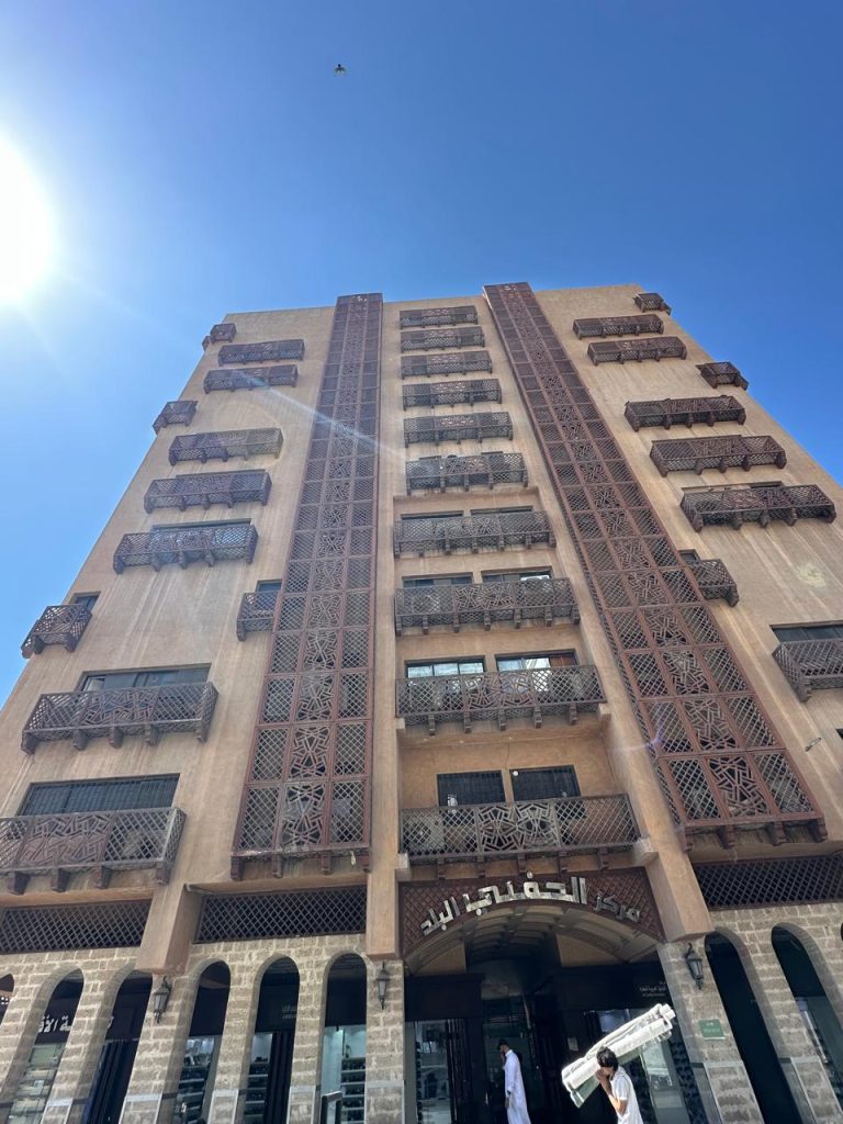 Contemporary architecture blending modern forms with Arabic influences.
