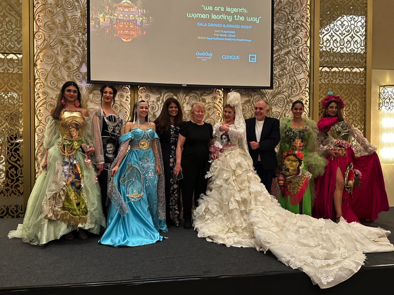 Fashion show at Art Connects Women gala featuring designer Rosana Largo’s tribute to Frida Kahlo